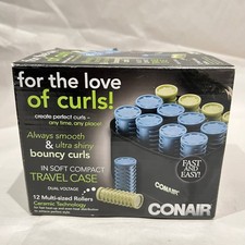 Conair "For the Love of Curls" Compact Ceramic Roller Set HS28XR Open Box