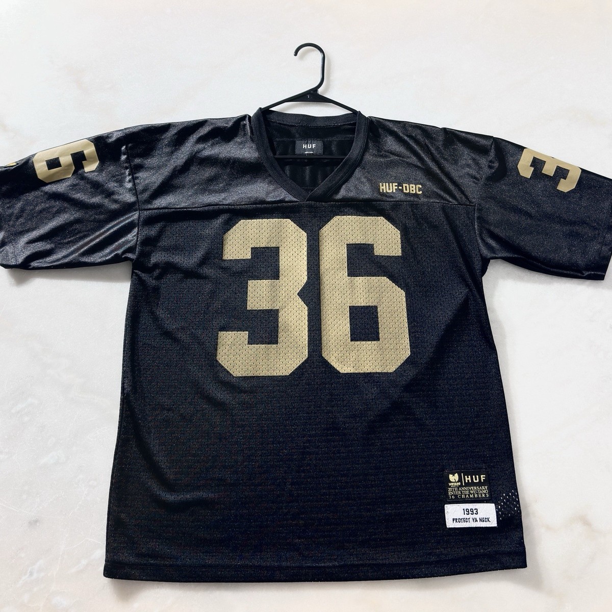 HUF X Wu-Tang Authentic Football Jersey Medium 36 Chambers 20th