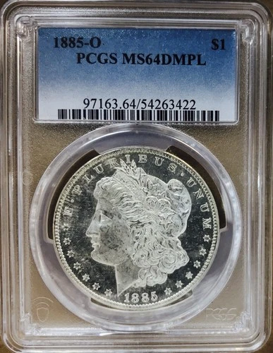 1885 O MORGAN DOLLAR! PCGS MS64 DMPL! GORGEOUS! UNREAL! DEEP MIRRORS! NR #S1056