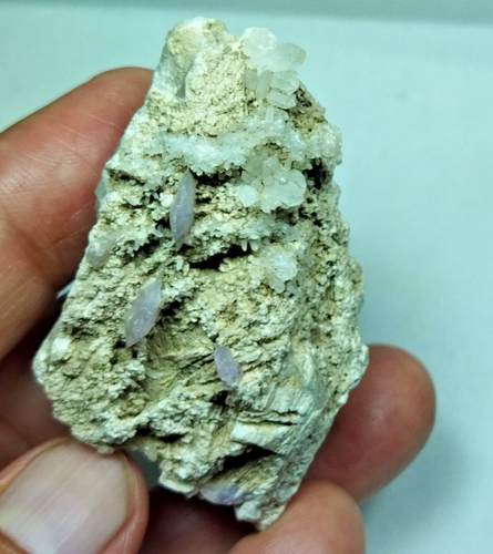 Pink Apatite Combine With Quartz On A Feldspar Matrix from Skardu,Pakistan. - Picture 12 of 13