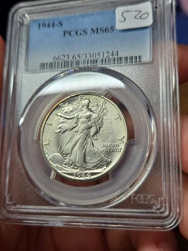 Photo of a 1944-S Walking Liberty Half Dollar from an eBay listing that sold on Jul 19, 2026