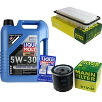 Mann Inspektionspaket 5L Liqui Moly Longtime 5W-30 FüR Toyota Yaris 1.4 D-4D