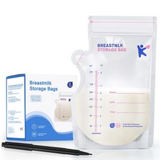Breast Milk Storage Bags, 120 Count, Self-Standing, Freezer Safe, BPA-Free, 8oz