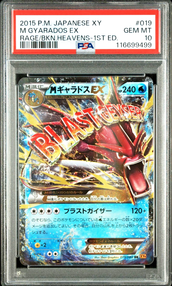 PSA 10 M Gyarados ex 1st Ed 019 XY Rage of the Broken Heavens