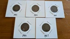 Indian Head Penny Lot Of 5 Coins #2 - 1903 1904 1905 1906 1907