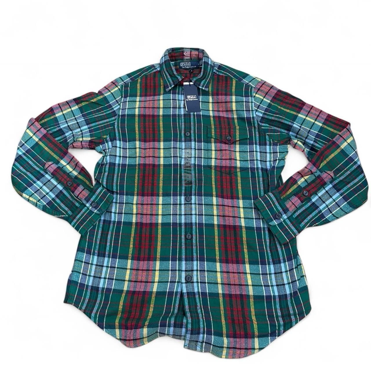Polo Ralph Lauren NWT Men’s Classic Fit Plaid Flannel Long Sleeve Shirt Medium