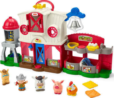 NEW Fisher Price Little People Caring For Animals FARM PLAYSET w/ Barn Eggs Corn