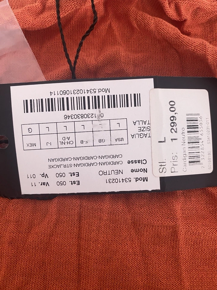 Max Mara Shirt Light Cardigan Red Size L Ag25 - Image 4 of 4