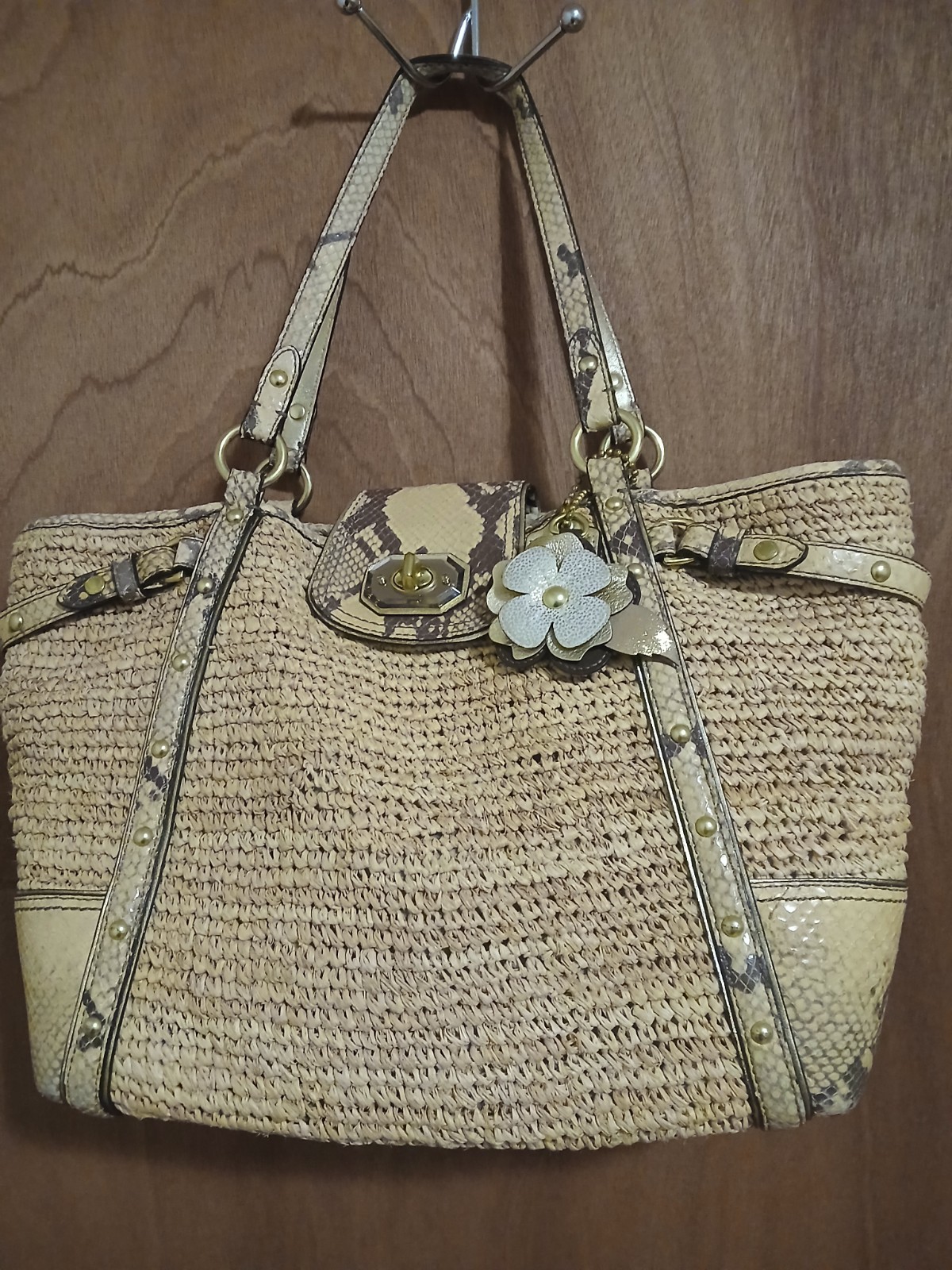 Coach Women’s Designer Hampton Python Bag Purse (… - image 1