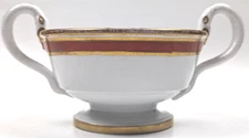VIEUX PARIS Antique French Porcelain Empire Swan Handle Bouillon Cup c1810