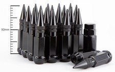 20" 12X1.25 Aodhan XT92 SPIKED Lug Nuts BLACK FIT NISSAN 240SX S13 S14 S15 300ZX