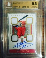 2018 Shohei Ohtani Panini Patch Auto Rookie BGS 9.5 + 10 Auto numbered to 99