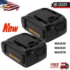 2X New 4.0Ah 20V For Worx WA3520 WA3578 Power Share Battery WA3525 WA3575 Li-Ion