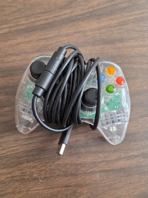 Afterglow XBOX 360 Wired Controller Model PL-3602 Clear W Breakaway Cable Tested