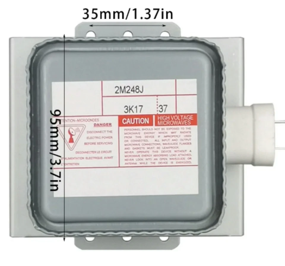 New OEM Toshiba 2M248J JT Commercial Microwave Magnetron 1000W 2.45GHz - Image 4 of 4