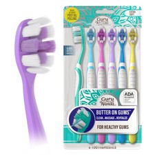 GuruNanda Butter On Gums Toothbrush, ADA Accepted Manual Toothbrushes with