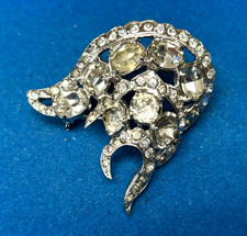 Vtg Eisenberg Unique Sterling Silver w/Clear ...