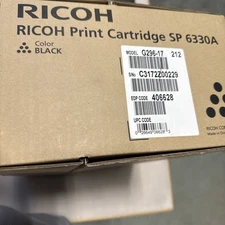Genuine Ricoh 406628 SP 6330A  Black Toner Cartridge New.