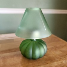 Provo Craft Oil Lamp Frosted Glass Wick or Tea Light 7"x5”