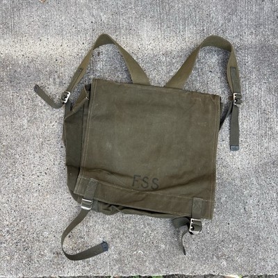 USFS FSS Green Canvas Back Pack Bag Packsack Vintage 60s 70s