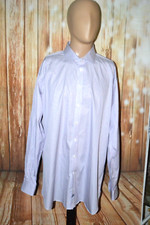 Holland Sherry Men Bespoke Savile Row Striped Long Sleeve Dress Shirt Sz 2XL