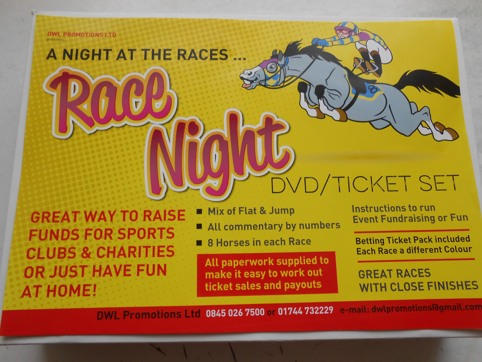 THE SUPERB RACE NIGHT DVD HORSE RACING SET 50 PER RUNNER TICKETSPIG AND DOG eBay