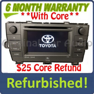 2011 - 2015 Toyota Prius JBL OEM Radio CD Player Green Edge HD radio 57034