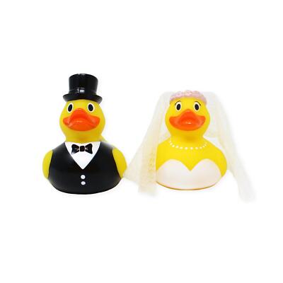 Bride & Groom Rubber Duck Set - Mini Wedding Bath Toys By Bud Duck