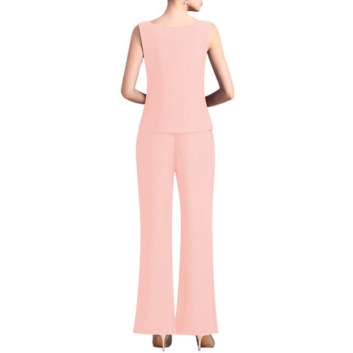 Women Dress Pant Suits Plus Size Chiffon 3 Pieces Wedding Guest Evening Outfit - Picture 8 of 73