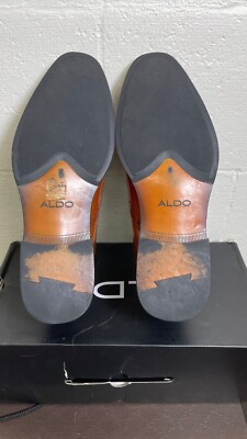 Aldo Frilidia Men\'s Monk Strap Wingtip Brown Leather Oxford Dress Shoes Sz 9 Aldo Frilidia Men main image 2