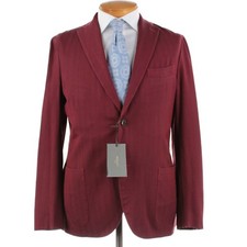 Boglioli NWT Sport Coat / K Jacket Size 50R 40R US In Red 100 Wool