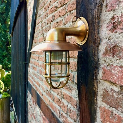 Schicke Schiffslampe Lampe Gartenhaus Aussenleuchte Haustur Kupfer Und Messing Ebay