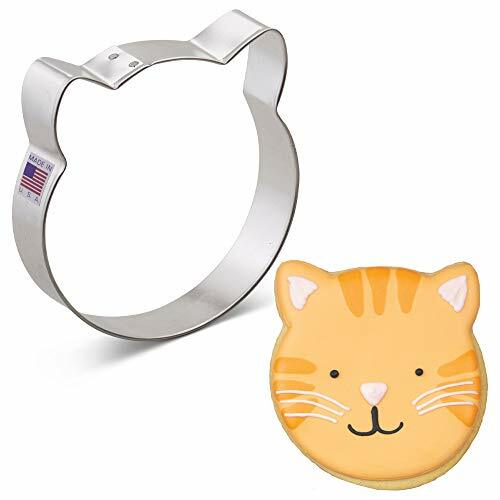 Ann Clark Cookie Cutters a forma di testa di gatto - 9,5 cm - Acciaio (C2k)