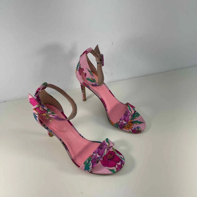 lole floral ankle strap high heels shoes
