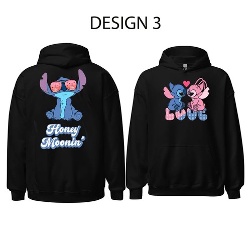 Stitch Angel Couple Hoodie Men's and Women's Casual Valentine's Day Gift S-4XL - Picture 5 of 17