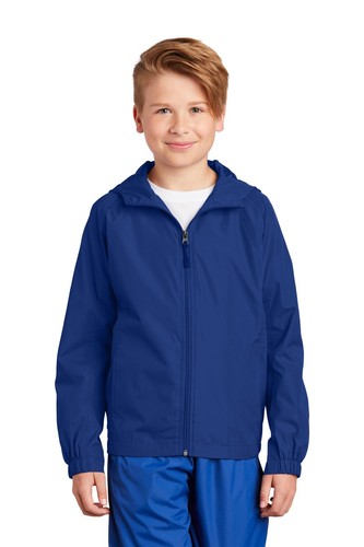 Sport-Tek YST73 Youth 100% Polyester Hoodie Raglan Elastic Back Hem Jacket - Picture 25 of 31