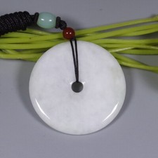 Certified light Green 100 Natural A Jade Jadeite Pendant Peace Buckle      1688