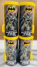  Lot of 4 Batman Bubble Bath  Wand Gotham City Grape Scented 6.7 fl. oz. each