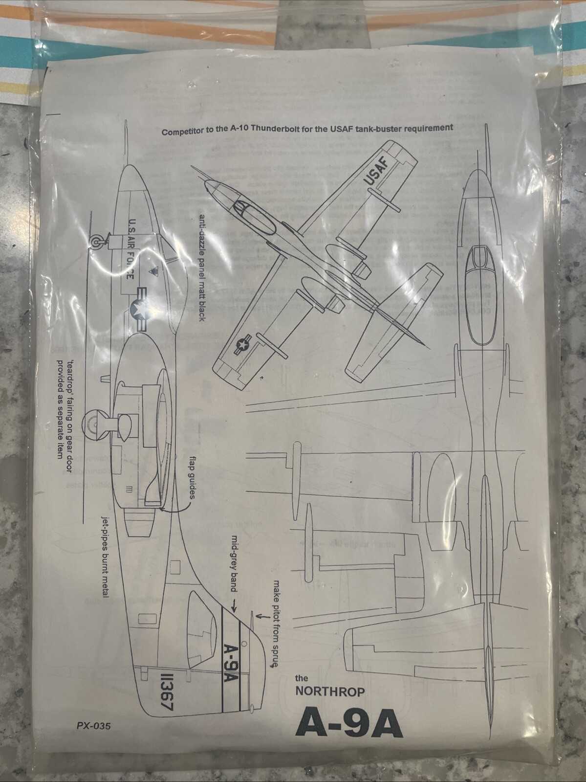 Project-X 1/2nd scale Northrop A-9A Vac and white metal kit, still in ...