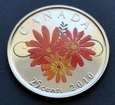 *** CANADA  25  CENTS  COLOURED  2010  ***  THANK  YOU  ***