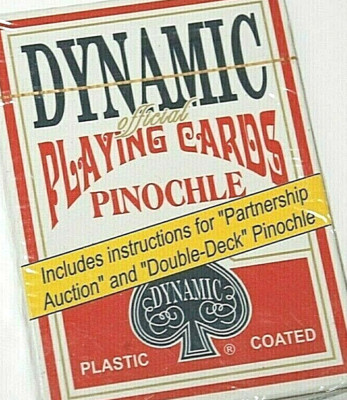 DYNAMIC Playing Cards 8603032 Double-Deck Pinochle Partnership Auction Games