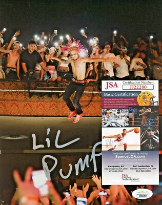 J.S.A. – Society Rap LIL PUMP SIGNED 8X10 AUTOGRAPHED HIP HOP RAP MUSIC PHOTO WITH JSA