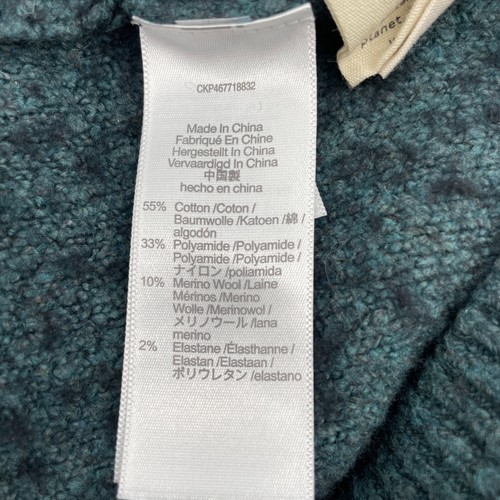 Madewell Damen 2X bestickter Kreuzstich Blumen Pullover Sweater türkis grün - Bild 9 von 12
