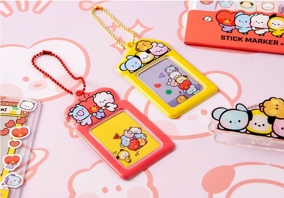 BTS BT21 baby Photocard Holder Keyring minini by Line Friends +