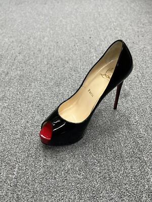Christian Louboutin Very Prive 120 Black Patent Leather Pumps SZ