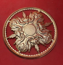 Aureola traforata Legno 10 Cm santo gesu' arte sacra statua devozionale oro