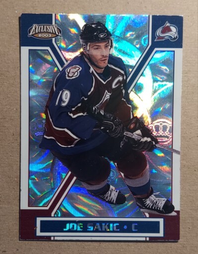 2002-03 Pacific Exclusive JOE SAKIC #46 Rainbow Foil Colorado Avalanche HOF 