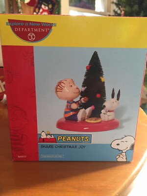 Linus & Snoopy Share Christmas Joy Charlie Brown Dept 56 Lenox SEALED Peanuts