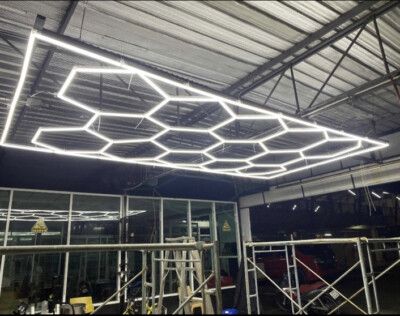 14 Sechseck LED Beleuchtung Autowäsche Detail Haus Garage Werkstatt Einzelhandel