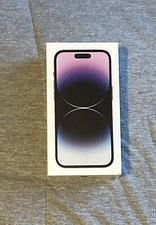 iPhone 14 PRO Deep Purple - Box Only - No Phone Included - Manual Inside